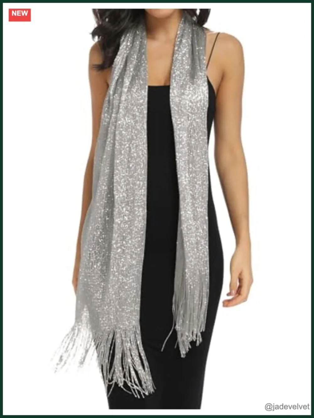 Sparkle Shawl with Buckle, Elegant Wrap for Evening Dress